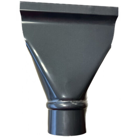 Naissance de gouttière corniche G300 gris anthracite pour descente circulaire diamètre Ø80mm - ALUHOME