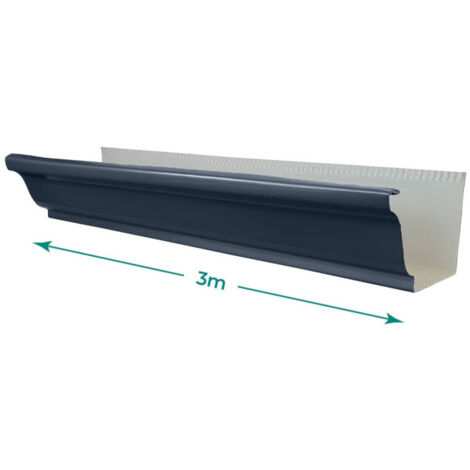 Gouttière corniche G300 aluminium gris anthracite - RAL7016 - ALUHOME