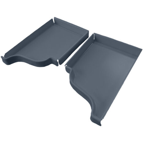 Fond de gouttière (paire) gris anthracite corniche G300 - ALUHOME