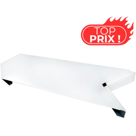 Angle 90° ECO50 pour couvertine acrotère - Blanc Pur - RAL 9010 - 8/10e - ALUHOME