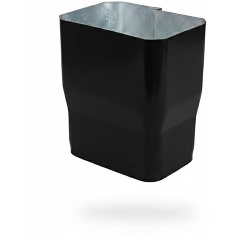 Manchon de raccordement pour descente rectangulaire 60x80 mm en aluminium noir foncé - ALUHOME