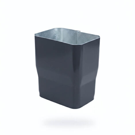 Manchon de raccordement pour descente rectangulaire 60x80 mm en aluminium anthracite - ALUHOME