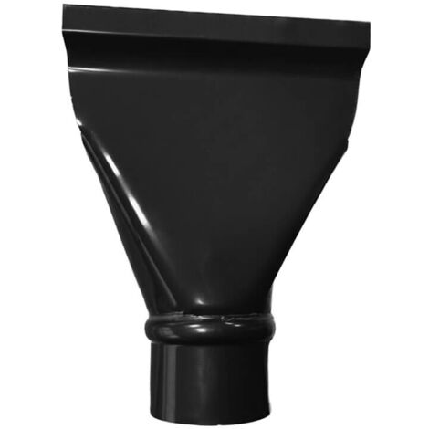 Naissance de gouttière corniche G300 noir foncé pour descente circulaire diamètre Ø80mm - ALUHOME