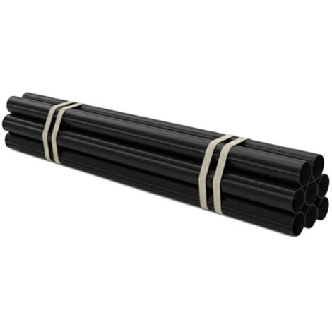 Lot de 5 tuyaux de descente aluminium Ø80 mm noir foncé – longueur 3 m – évacuation eaux pluviales – usage professionnel – fabrication française