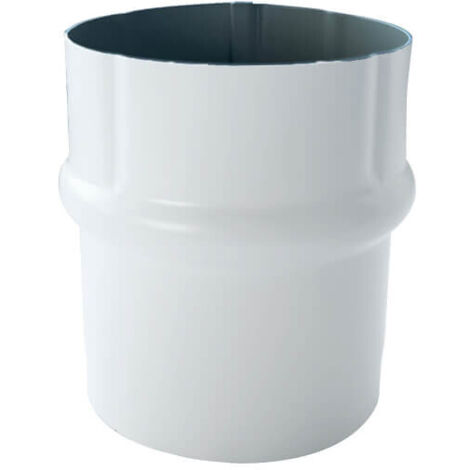 Manchon descente de gouttière aluminium circulaire Ø80 mm blanc – Raccord eau pluviale extérieur – ALUHOME