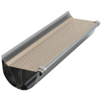 Pare-feuille alu gouttière demi-ronde 25 zinc ou PVC - 2 m - ALUHOME