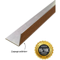 Cornière PREMIUM 2mL en alu 15/10ème 20x20mm - laquage extérieur - CD28 - ALUHOME