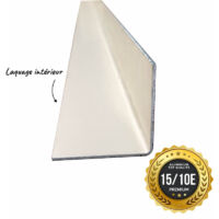 Cornière PREMIUM 2mL en alu 15/10ème 20x20mm - laquage intérieur - RAL1015 - ALUHOME