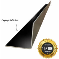 Cornière PREMIUM 2mL en alu 15/10ème 40x40mm - laquage intérieur - RAL9005 - ALUHOME