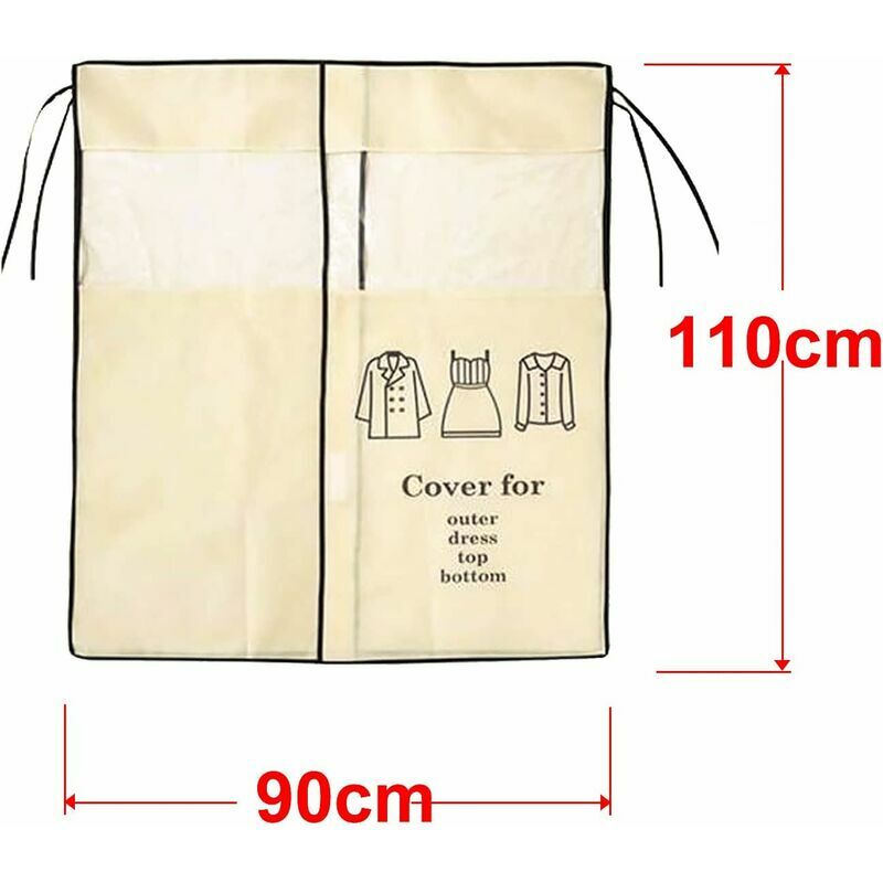 1€49 sur Housses de Vêtements Universelle Beige 90×110cm Anti-Poussière  Non-tissé - Housse à vêtements - Achat & prix