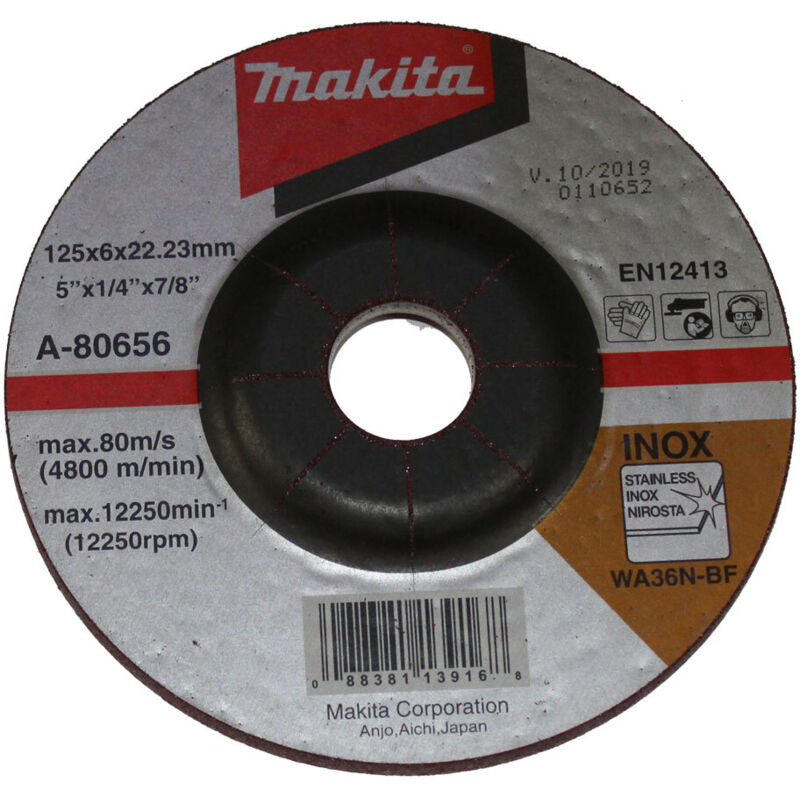 Metall / Edelstahl -Entladung 125 mm für Eckschleifer - Makita a 