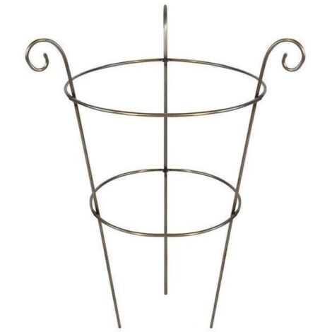 Scrolled Peony Cage - Small - Plastic Coated in Black - Pack of 3