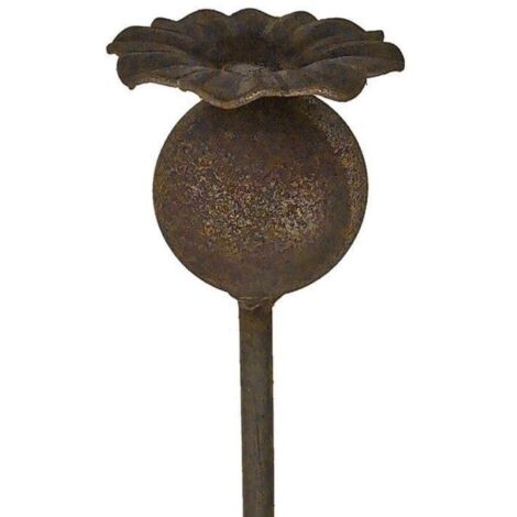Poppy Metal Flower Stake 3 Pk 108cm Garden Pride