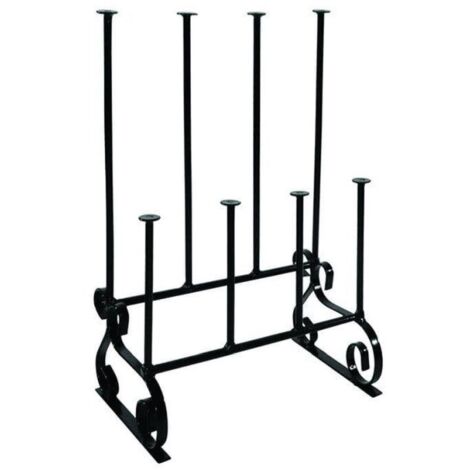 Wellington Boot Stand For Four Pairs Black Steel Garden Pride (1/6)