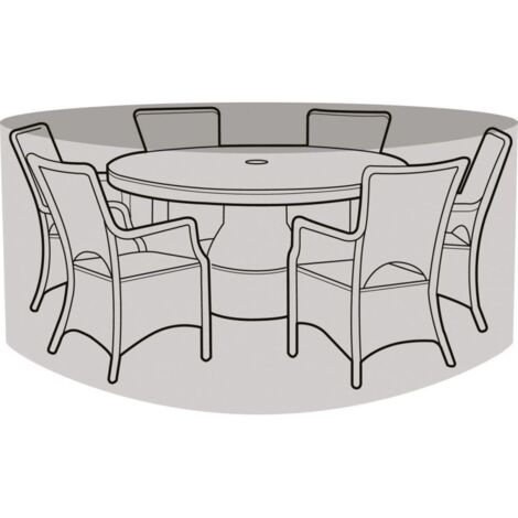 6-8 Seater Round Table & Chairs Cover - Super Tough Polyethylene - W1200 (1/3)