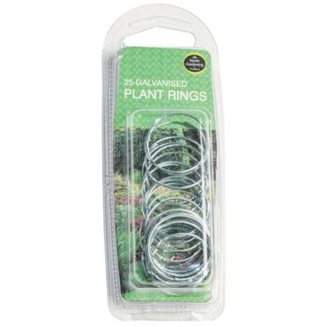 Plant Rings 3cm Diameter Galvanized Pack Of Twenty Five Garland