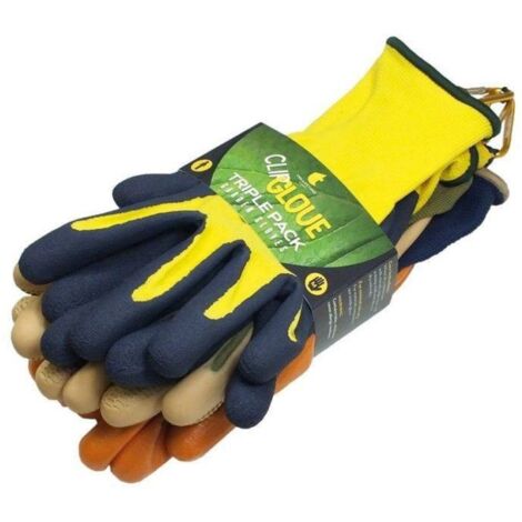 Gardeners Triple Pack Gloves - Mens - Medium - TGGL097