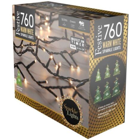 Sparkle Lights - Warm White - 760 LED Lights (P011305) (1/2)