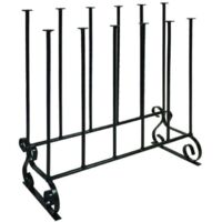 Wellington Boot Stand For Six Pairs Black Steel Garden Pride