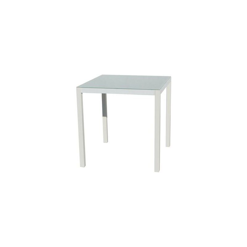 MESA ALUMINIO CRISTAL WHITE 70X70 CM - 805780-WHITE