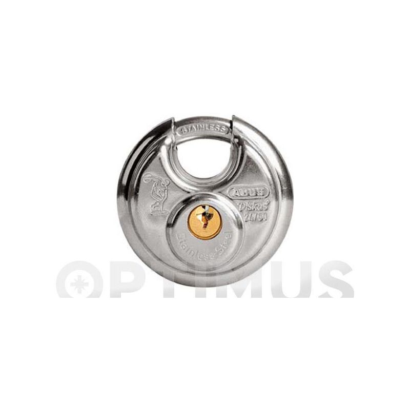 ABUS Lucchetto Diskus 23/60 Da 60 Mm - Antieffrazione In Acciaio Inox Con Cilindro A Disco, Blister - 6
