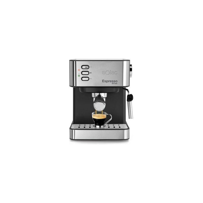 Cafetera Solac Espresso 20 Bar CE4481, 850 W, 1,6 L, Vaporizador, Cuerpo en  acero inoxidable en