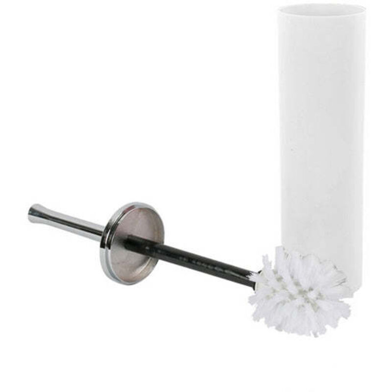 Gedy Olimpia - Escobilla Para Inodoro, Resina, Color Blanco, Plata