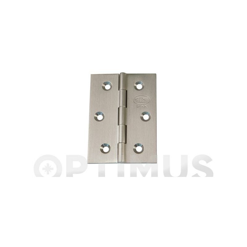 BISAGRA SIN REMATE MOD.1002 LATON CROMO MATE 60 X 40 MM  - 7262