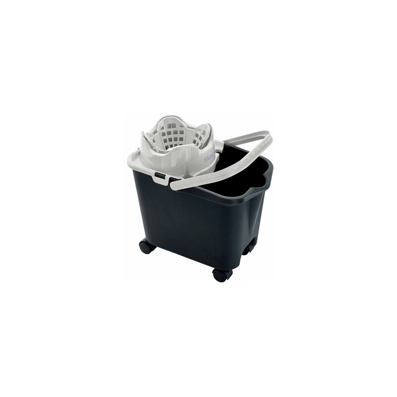 CUBO FREGAR CON RUEDAS AUTOMATICO ANTRACITA 14 L  - 0336.12