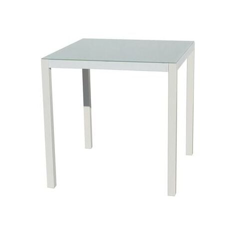 MESA ALUMINIO CRISTAL WHITE 70X70 CM - 805780-WHITE