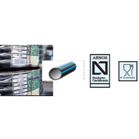 TUBO ALIMENTARIO PE-100-HD ALTA DENSIDAD  PN10 Ø 32 MM / 50 MT - 1003210B50