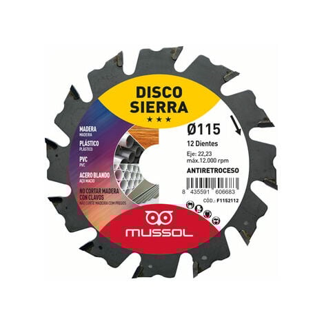 DISCO SIERRA WIDIA PARA AMOLADORA 115 MM - F1152112
