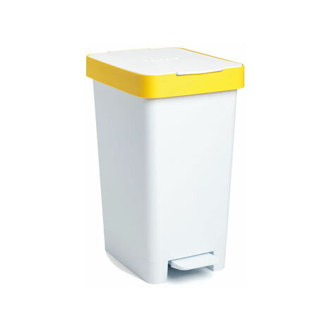 CUBO CON PEDAL SMART 25L RECICLAJE AMARILLO-26X36X47CM - 1021002