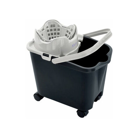 CUBO FREGAR CON RUEDAS AUTOMATICO ANTRACITA 14 L  - 0336.12