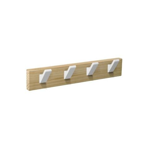 Perchero Blanco Pared LWZko 4 Piezas Percha Pared Madera, Perchero Pared Natural, Ganchos Para Sombrero Madera, Natural Madera Maciza Nogal Hecho Mano Moderno Perchero Montado Pared Para Cocina, Dormitorio (Marrón Perchero De
