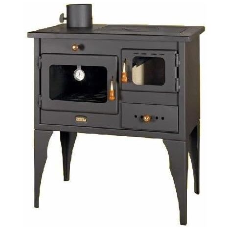 Poêle à bois avec four PRITY FG – 14,2 kW, Noir Graphite
