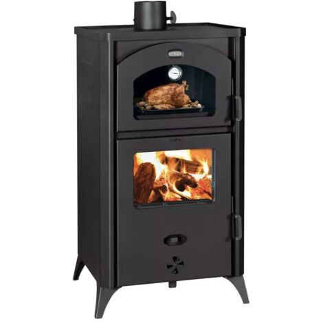 Poêle à bois avec four. Modèle rétro avec jambes. Puissance de chauffage de 14.5 kW. Modèle Prity FGR D