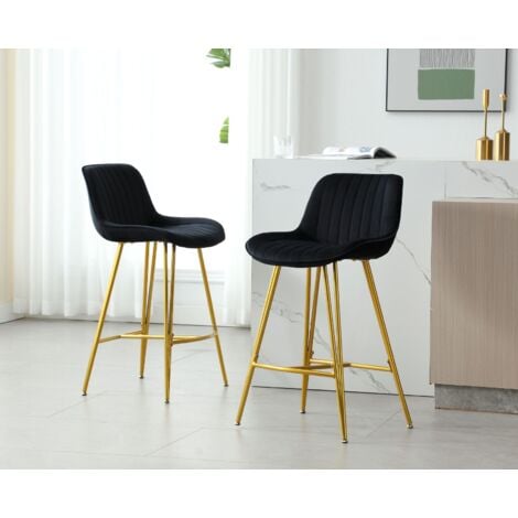 Set di Sgabelli da Bar in Velluto Sgabelli Alti Moderni Cucina