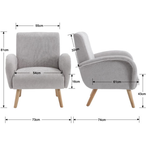LukeAlon Silla oderna de lino con patas de etal, silla decorativa