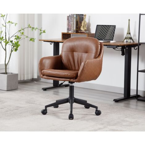 Sedia Ufficio Metallo In Simil Pelle Nero - Foto 10