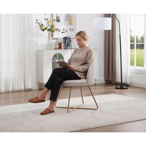 Wahson Poltrona Imbottita Moderna Sedia da Salotto con Gambe in