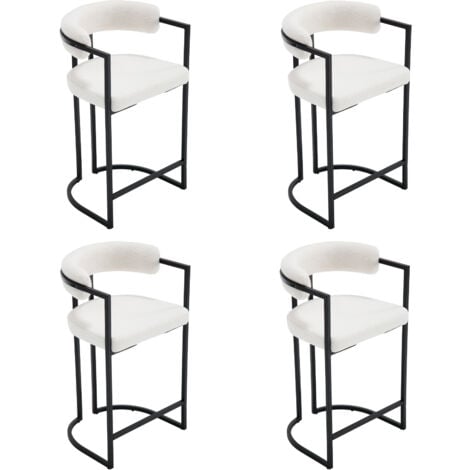 Set di Sgabelli da Bar in Pelliccia Sgabelli Cucina Moderni con