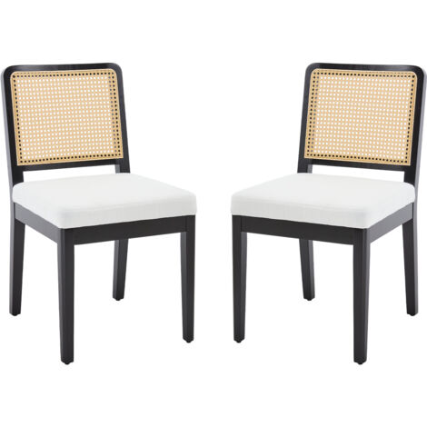 Set di 2 sedie da pranzo Kenia imbottite senape, 43 x 47 x 78,5 cm