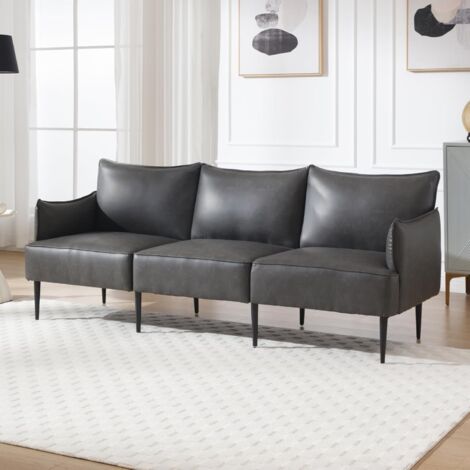 Wahson Divani, Divani dritti Posti in Ecopelle Divano Modulare  Componibile Divano Moderno Design con Gambe in Metallo Divani dritti per  Soggiorno,