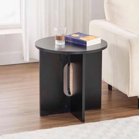 Wahson Tavolini bassi fissi in Legno, Tavolino Piccolo in Stile Scandinavo, Tavolini Laterale da Divano, Nero