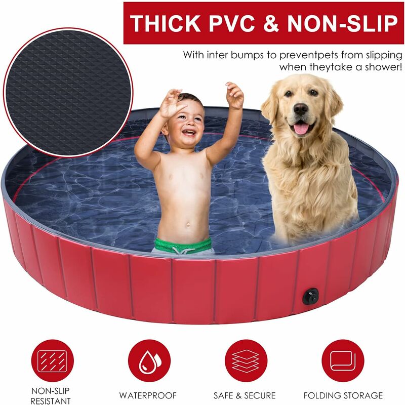 Vasca doccia pieghevole per bambini, accessori portatili per vasche da bagno  per cani da compagnia in silicone