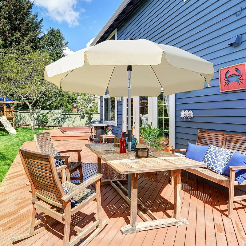 Ombrellone Da Balcone SONGMICS 200x125cm - Regolabile, UPF 50+, Inclinabile, Arancione - Foto 5