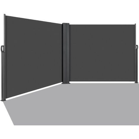 Tenda Laterale Larmnee 160x400 Cm - Avvolgibile Per Balcone - Beige - Protezione Privacy