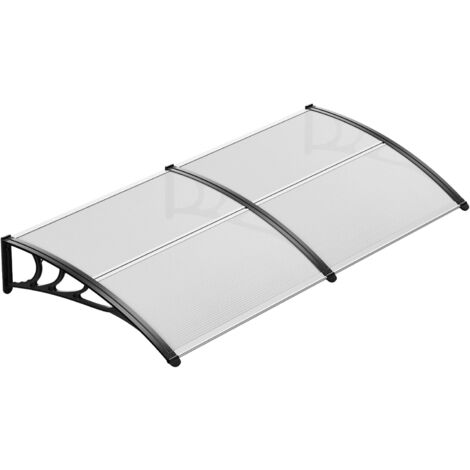 Pensilina In Policarbonato Trasparente 100x60cm Con Kit Di Montaggio – Modulo Estendibile Per Ingressi E Finestre – Facile Da Installare E Modulare
