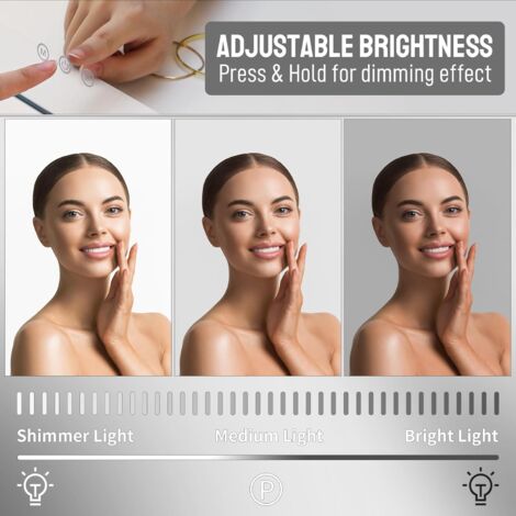 Zcooooool Specchio Specchio per il trucco Super HD portatile grande
